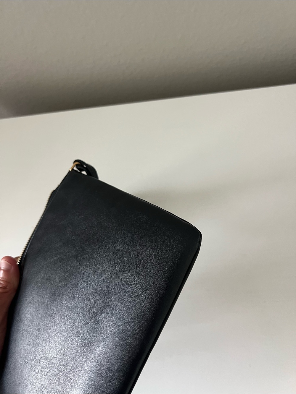 Saint Laurent Black Leather Crossbody with Tassel and Gold Logo - Picture 7 of 16